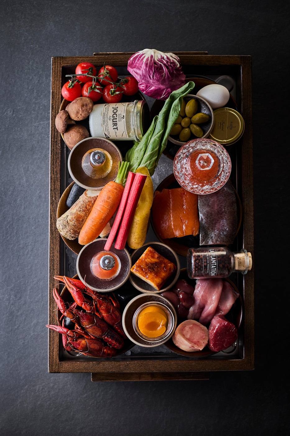 Seasonal raw ingredients used in Field's kitchen